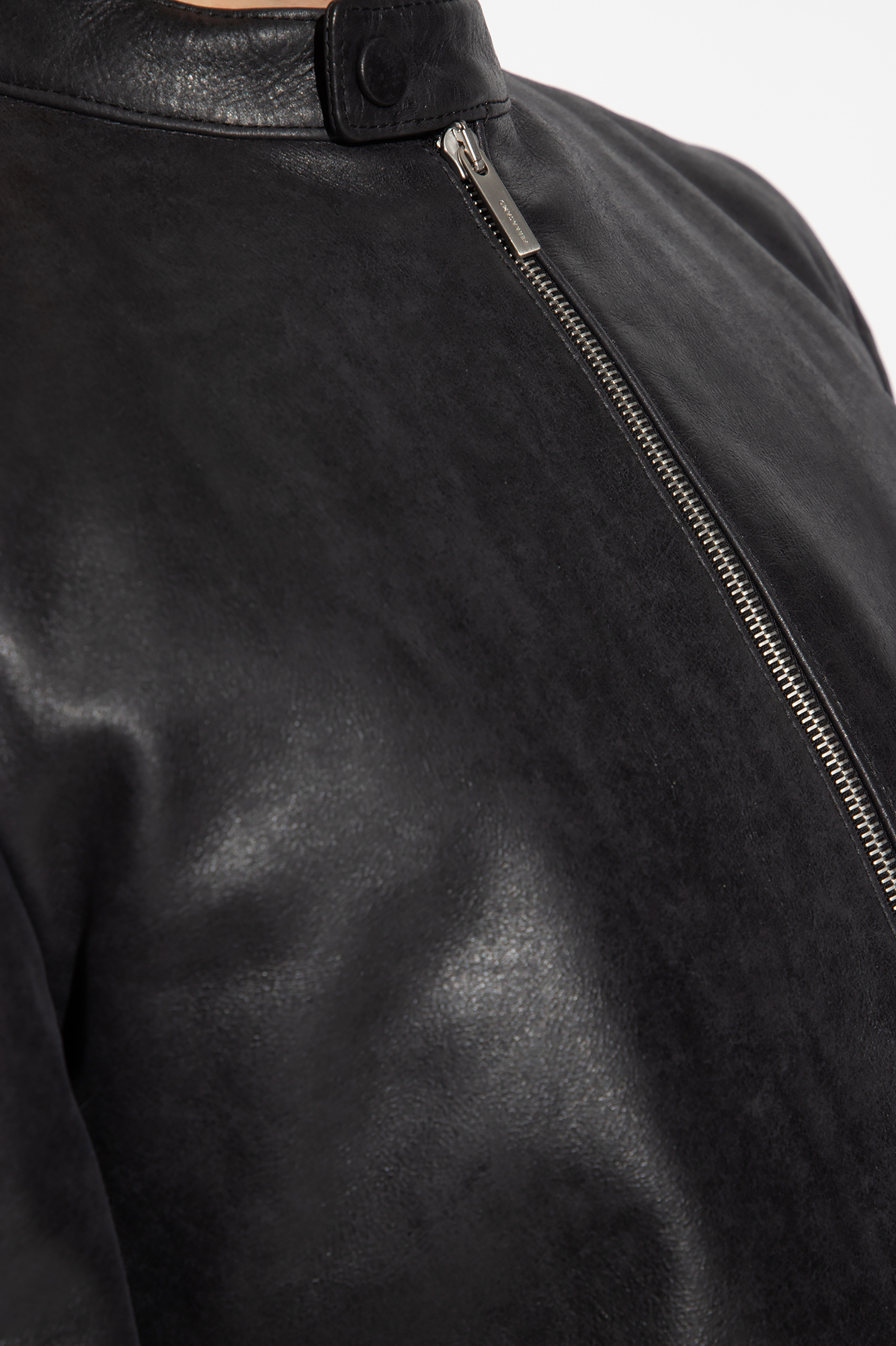 Ferragamo leather outlet jacket